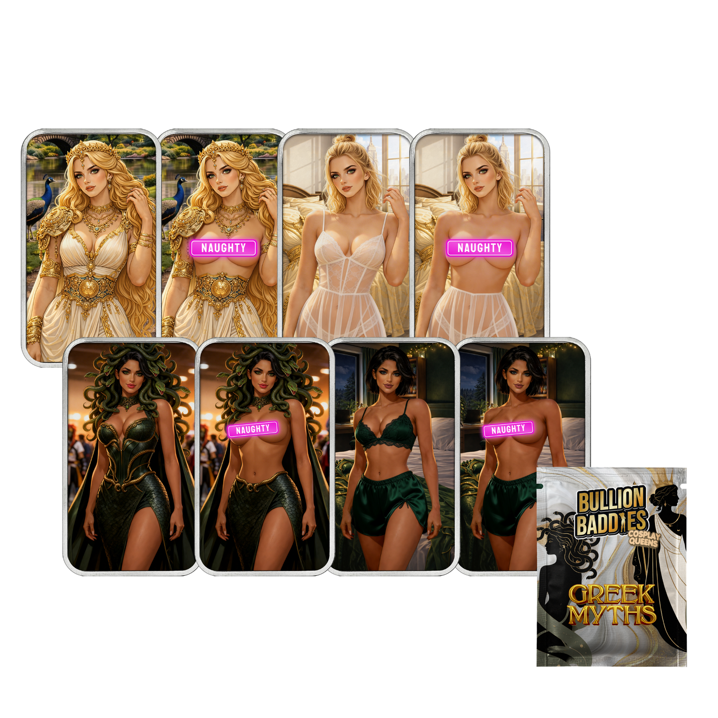 Bullion Baddies Special Edition Luxe Pack 2: Greek Mythology Hera and Medusa