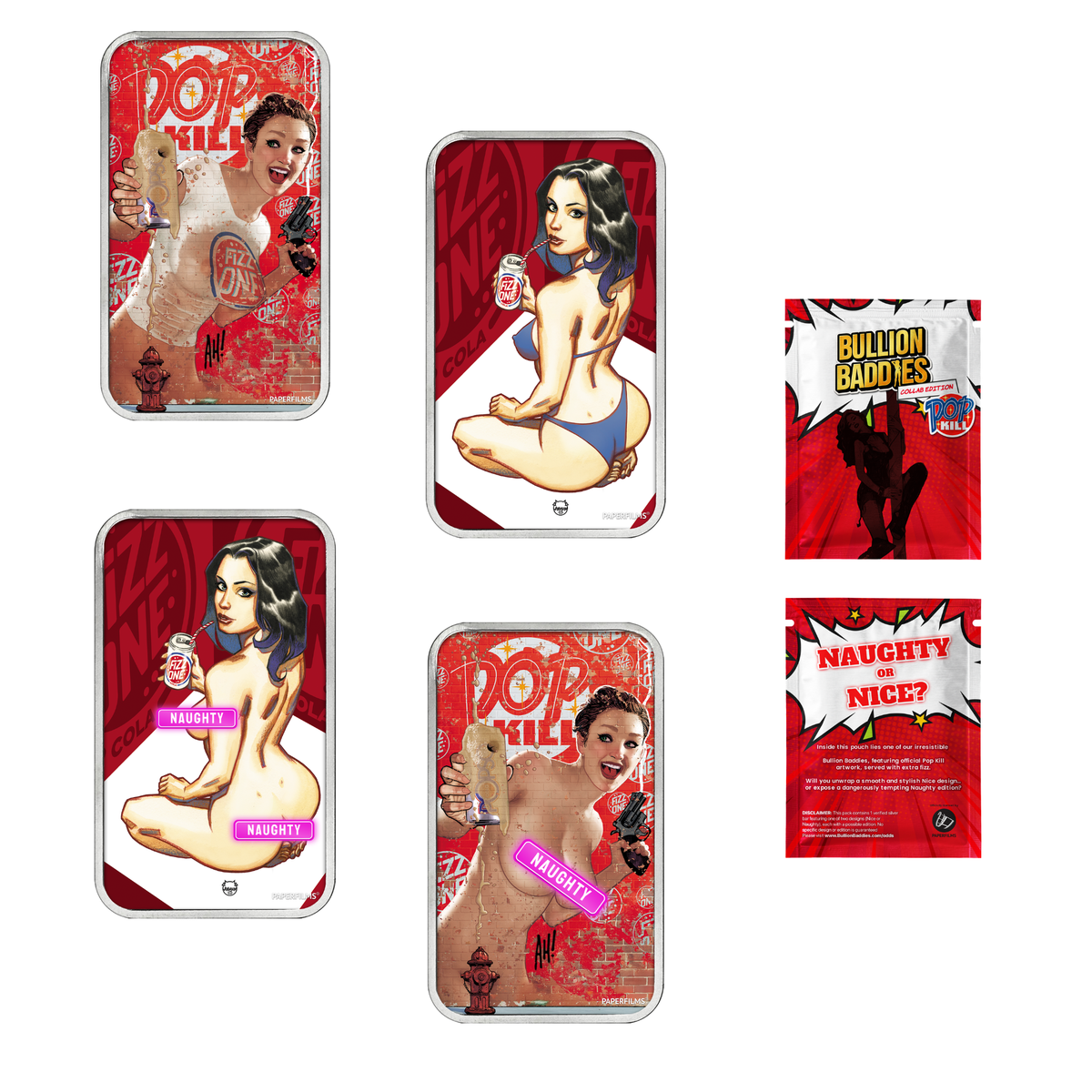 Bullion Baddies x PopKill | Jenny Fizz & Cherry Bombz Silver Collab